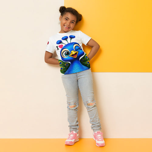 Maglietta bambini unisex pavone all over print Pavon Rangers 